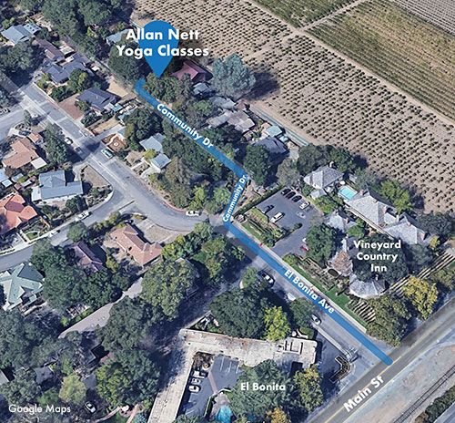 Map to 1350 Community Drive in St. Helena, CA